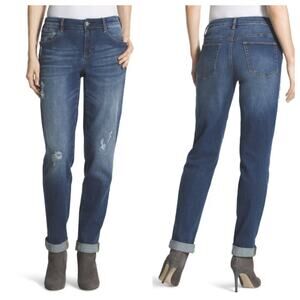 Chico's Platinum Boyfriend Jeans Medium Wash Size 8